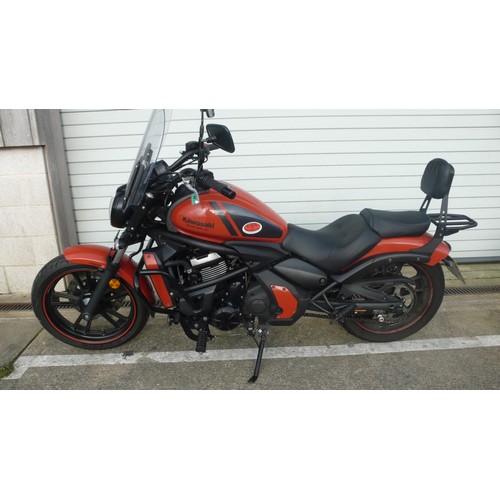 20 - NMN325
Kawasaki Vulcan EN650
Date of first registration 12/4/2018
Mileage TBA
Tax exp 12/22
Log book... 