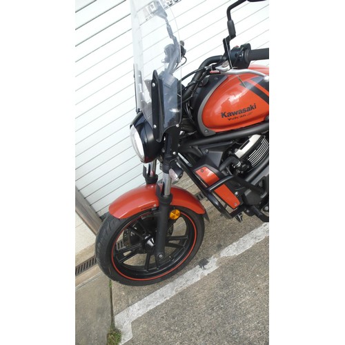 20 - NMN325
Kawasaki Vulcan EN650
Date of first registration 12/4/2018
Mileage TBA
Tax exp 12/22
Log book... 