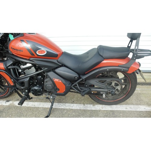 20 - NMN325
Kawasaki Vulcan EN650
Date of first registration 12/4/2018
Mileage TBA
Tax exp 12/22
Log book... 