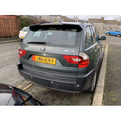 3 - JMN831F
BMW X3 Sport
First Registered 13.12.2004
Approx 135,000 miles
Manual Diesel
Smokey on start ... 