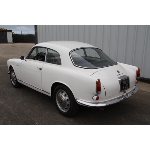 24A - UK REGISTERED
103 XVD
White Alfa Romeo Giulietta Sprint - left hand drive
Manufactured 1961
Approx 4... 