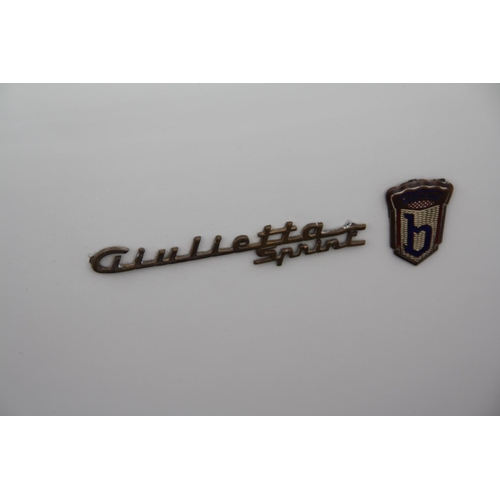 24A - UK REGISTERED
103 XVD
White Alfa Romeo Giulietta Sprint - left hand drive
Manufactured 1961
Approx 4... 