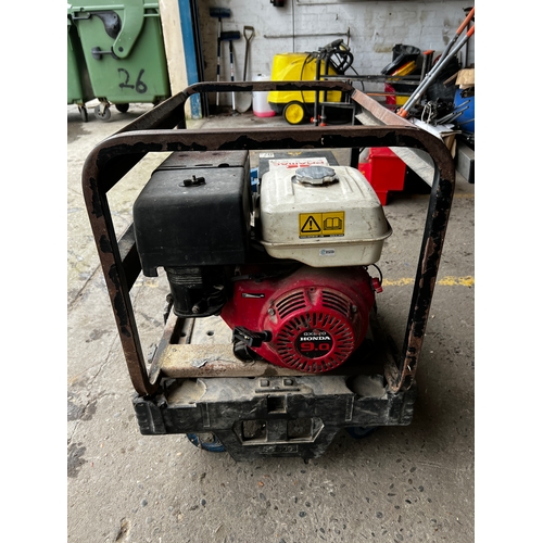 63 - Pramac FE5000SHHPIB100W Generator 5KVA Honda powered
VAT ON HAMMER @ 20%