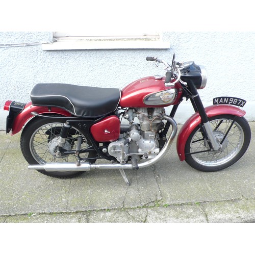 81 - MAN987X
Royal Enfield Bullet 500
First registered 18.10.1977
Mileage 83827
1958 model? History file