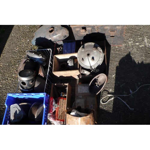 98 - A large collection of classic motorcycle parts including villiers NSU Matchless etc