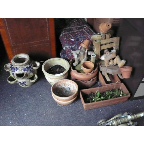 1 - Collection of garden pots and ornaments