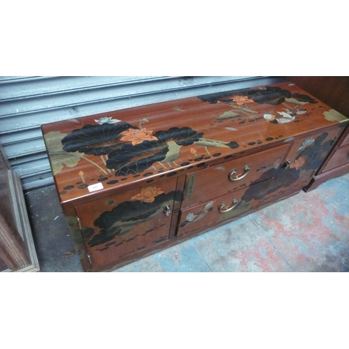 117 - Chinese lacquered  low cabinet