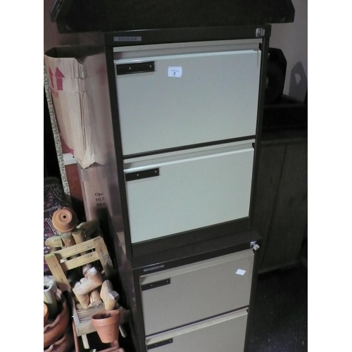 2 - 2X two drawer filing cabinets