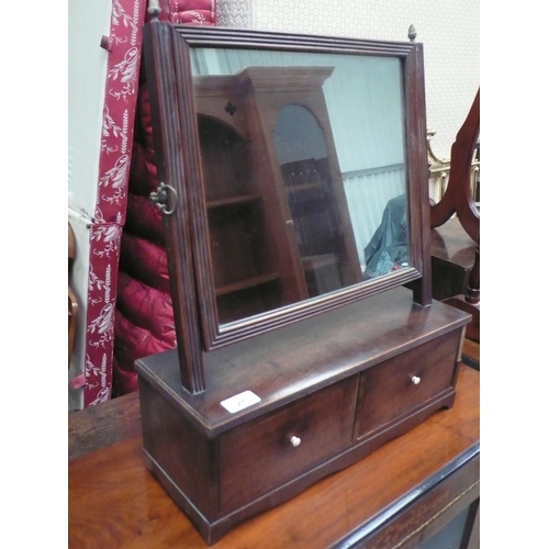 27 - Regency dressing table mirror containing cufflinks and some coins