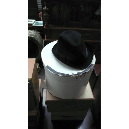 48 - Hat boxes containing gentleman's hats