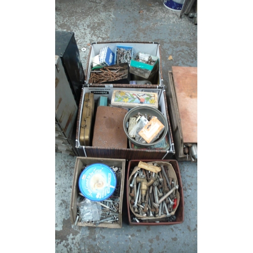 79 - Collection of assorted fixtures and fittings including turned steal pieces