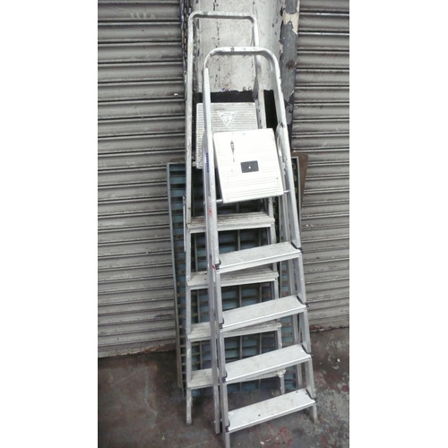 83 - Two aluminium ladders plus other bits