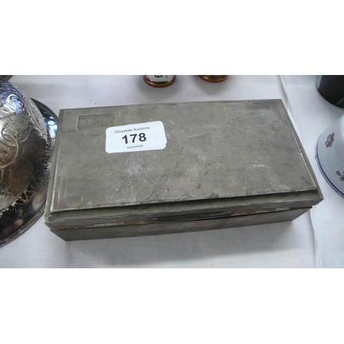 178 - Silver table cigarette box - Chester hallmarks