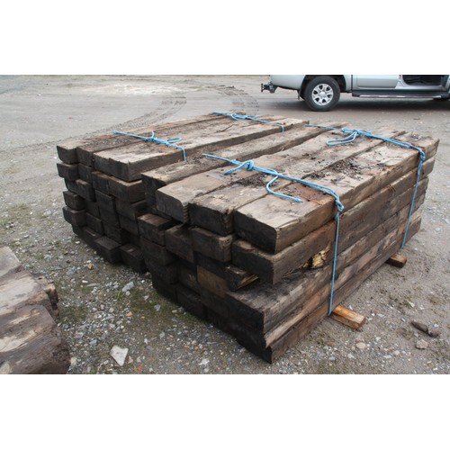 10 - 48 creosote treated Railway sleepers
Length 1.8m width 22.5cm Depth 11.5cm
All sleepers are in vario... 