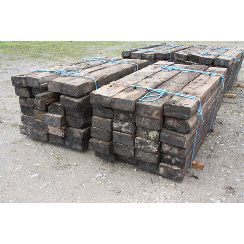 10 - 48 creosote treated Railway sleepers
Length 1.8m width 22.5cm Depth 11.5cm
All sleepers are in vario... 