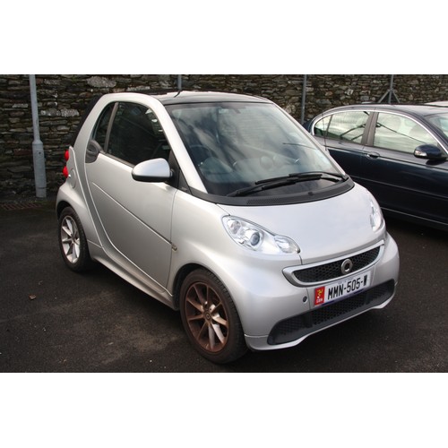 27 - MMN505W
Silver Smart Fortwo 799cc
First Registered 28.03.2013
Approx 32389 miles
Diesel