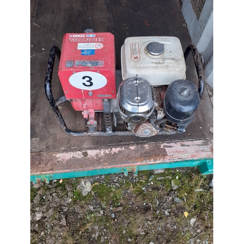 68 - Honda EG-3000X generator
Not started for many years
VAT ON HAMMER @ 20%