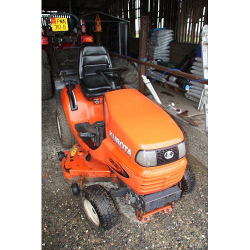 51 - Kubota G21e ride on mower 
Approx 761 hours
Grass box and cutting deck