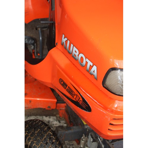 51 - Kubota G21e ride on mower 
Approx 761 hours
Grass box and cutting deck