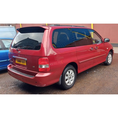 38 - UMN181
Kia Sedona LE 2902cc
First Registered 24.03.2006
Approx 48,000 miles
Auto Diesel