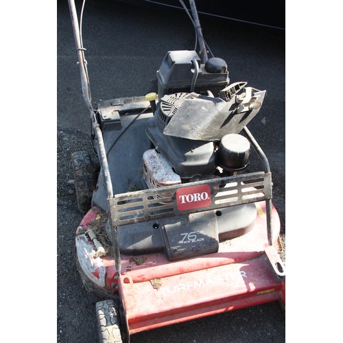 42 - Toro Turfmaster 76cm twin blade mower plus a Viking mower - both untested