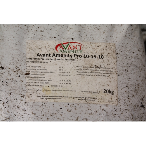 82 - Part pallet approx 12 20kg bags of fertiliser mostly Avant Amenity 10-15-10 & 12-6-6 - see images fo... 