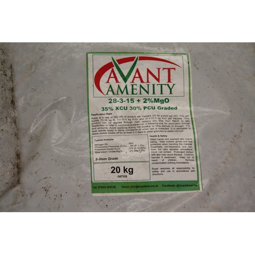 78 - Part Pallett approx 12 20kg bags - Avant Amenity 28-3-15 2%MgO & Avant Amenity 3-12-12 2-4mm granula... 