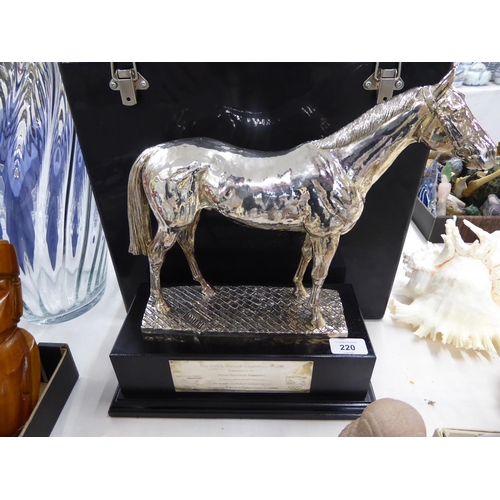 220 - The British Olympic Association Trophy in the form of a horse. Presented to the British Equestrian F... 