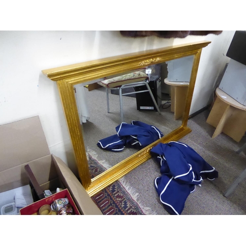 367 - Over mantel gilt frame mirror width 44