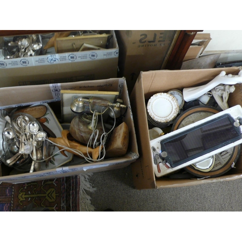 248 - Two boxes of porcelain, pottery, crockery, ornaments, odds etc.