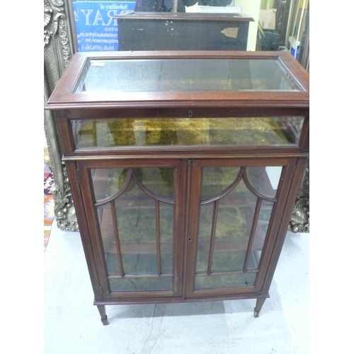 481 - Edwardian mahogany display cabinet