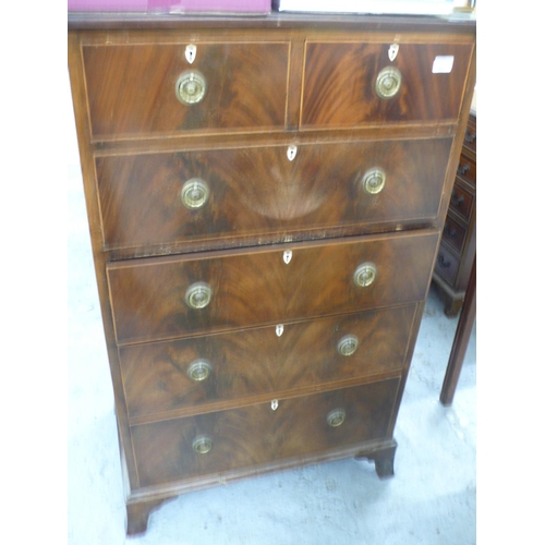 484 - Edwardian mahogany six drawer chest