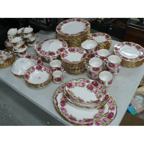 409 - Large collection of Royal Albert Old English Rose and Old Country Rose pattern crockery