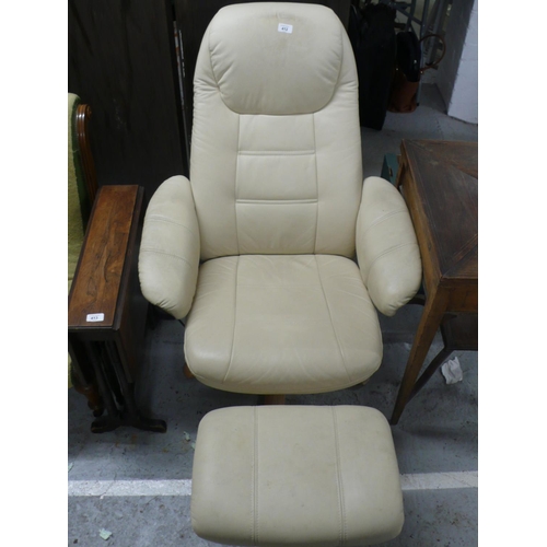 412 - Stressless style chair and stool