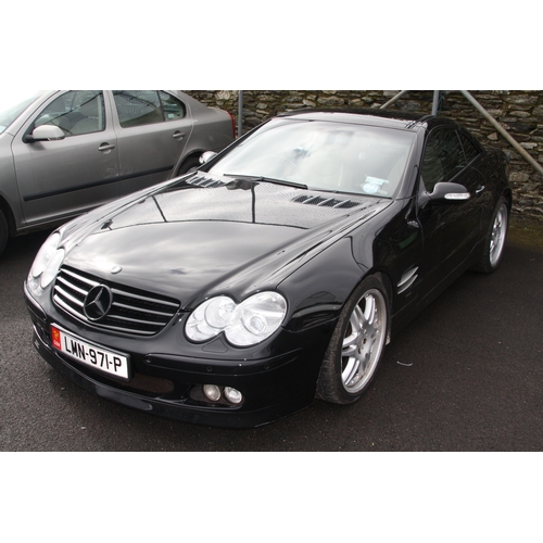 23 - LMN971P
Black Mercedes-Benz SL 5.0 convertible Brabus
First Registered 16.06.2004
Approx 69,794 mile... 