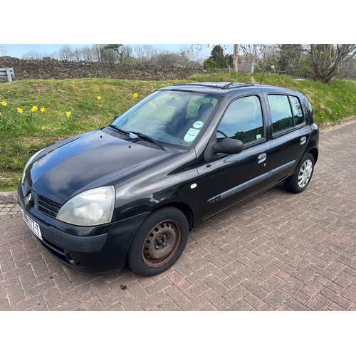 JMN177T Black Renault Clio 1390cc First Registered 11.08.2005 Approx 68,000  miles Auto Petrol