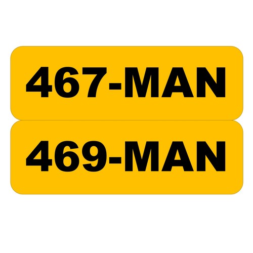 20B - On Cherished Registration Certificates - 467-MAN & 469 - MAN