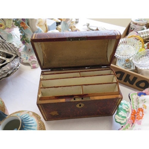 26 - A dome top tea caddy converted into a letter holder