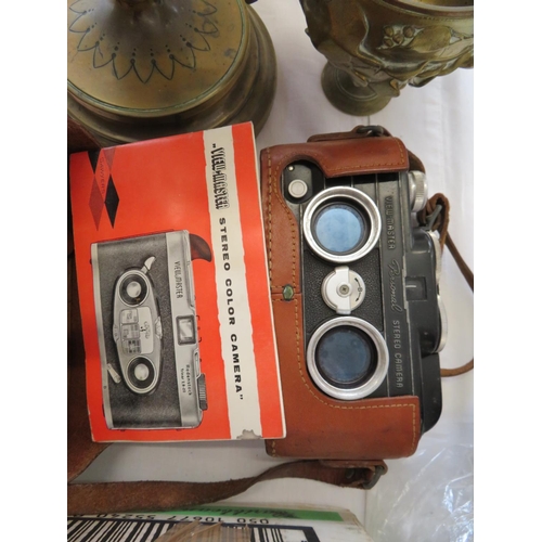 52 - A View Master stereo camera in a leather case