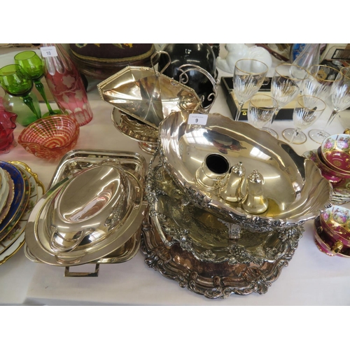 9 - A good collection of assorted plated ware