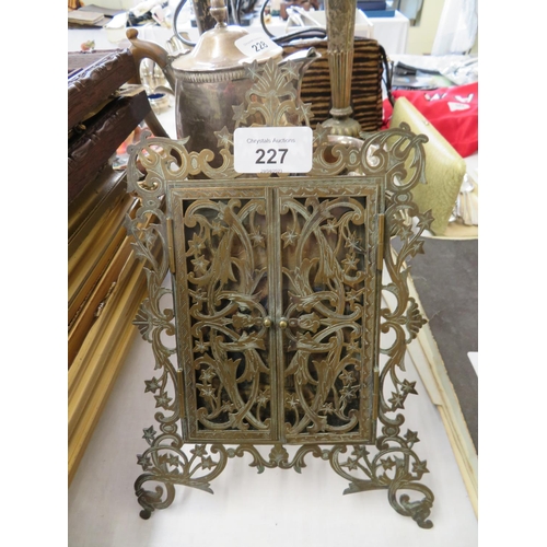 227 - Pierced brass picture frame