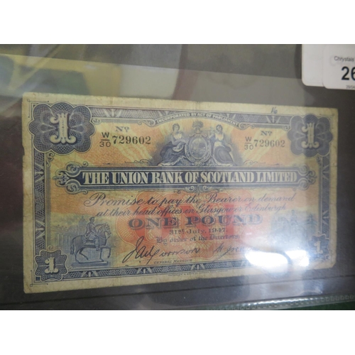 268 - Scotland £1 note Union Bank of Scotland 31st July 1947