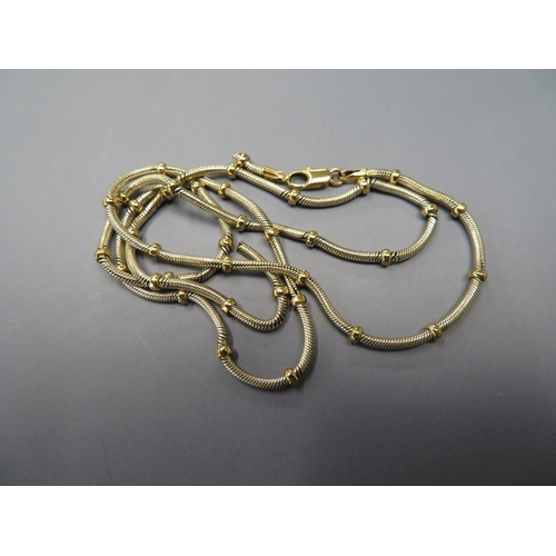 276 - 9 ct. gold necklace needs repair - 11 grammes