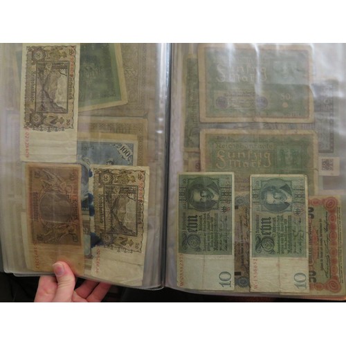 252 - An album of first World War German bank notes and occupied countries