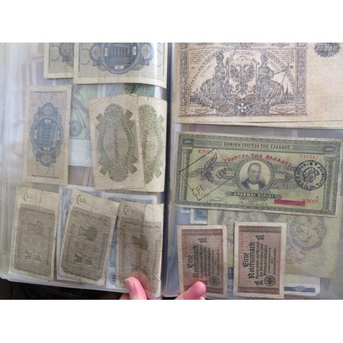 252 - An album of first World War German bank notes and occupied countries