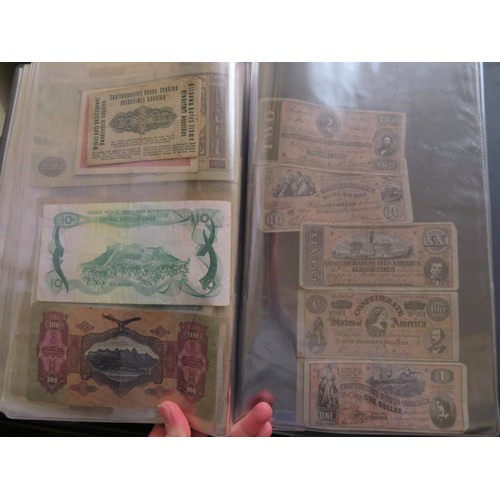 252 - An album of first World War German bank notes and occupied countries