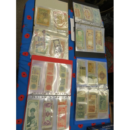 250 - Four albums of worldwide bank notes