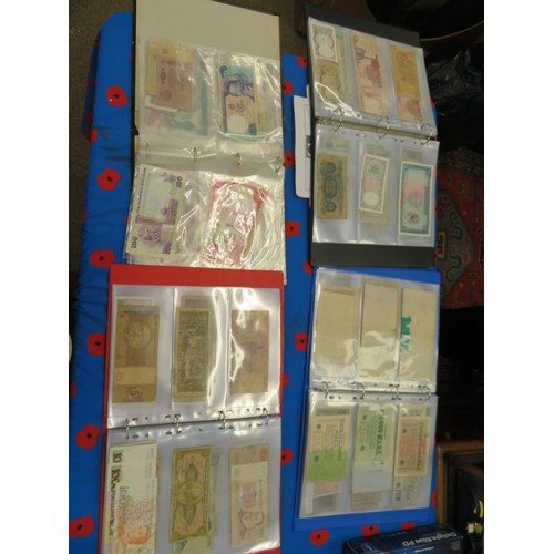 250 - Four albums of worldwide bank notes