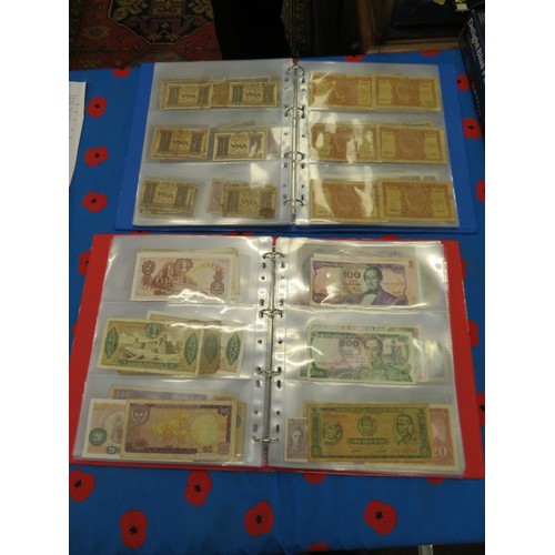 250 - Four albums of worldwide bank notes