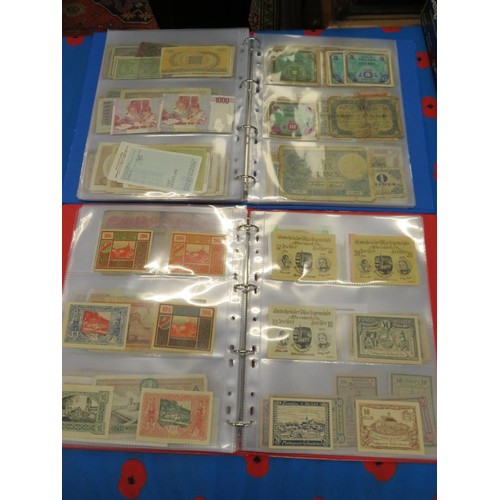 250 - Four albums of worldwide bank notes